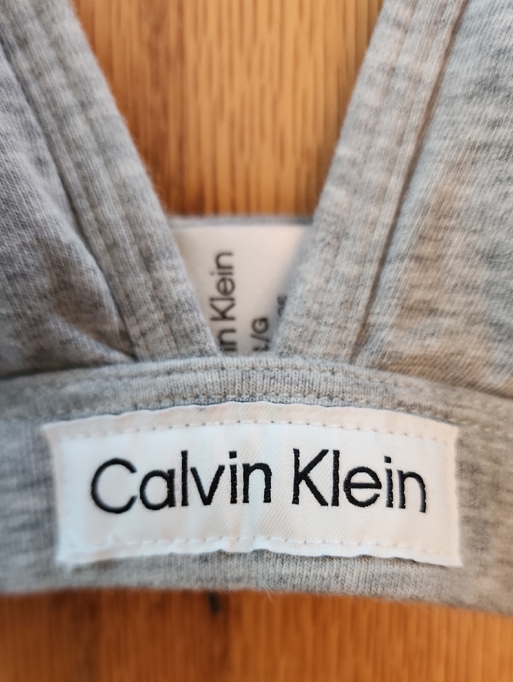 Calvin Klein Heather Gray Triangle Bralette - Women's Intimates - Picture 4 of 15